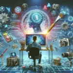 Certainly! For the article titled "Ferramentas de IA para Criadores de Conteúdo: Revolução Digital na Criação," an SEO-optimized alt text for an image could be: "Ferramentas de IA inovadoras para criadores de conteúdo, representadas por um laptop e ícones de aplicativos de inteligência artificial, destacando a revolução digital na criação de conteúdo." This alt text incorporates relevant keywords, provides a clear description of the image, and enhances accessibility for users using screen readers.
